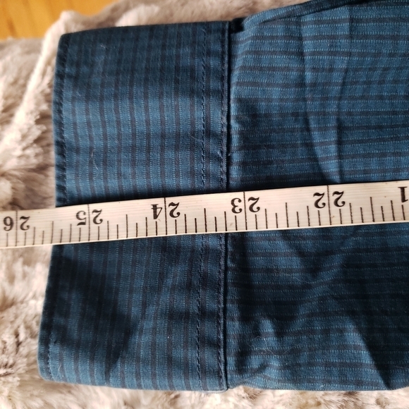 CALVIN KLEIN "Slim Fit" MEN'S BUTTON DOWN SHIRT GREEN TEAL SIZE X-LARGE - Picture 8 of 9